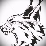 A hiúz tetoválási vázlatának stílusos változata - használható egy hiúz tetoválására a combon