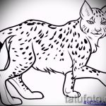 A hiúz tetoválási vázlatának hűvös változata - használható egy hiúz tetoválására a nyakon