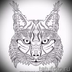 A hiúz tetoválás vázlatának stílusos változata - használhatja a hiúz tetoválás megjelenítését