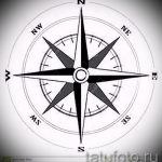 Готина рисунка с роза на вятъра - подходяща за скица под готина татуировка