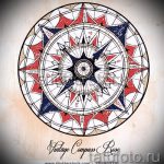 Уникална рисунка с роза на вятъра - подходяща за скица за пробна татуировка