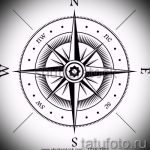 Интересна рисунка с роза на вятъра - подходяща за скица за готина татуировка