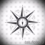 Готина рисунка с роза на вятъра - подходяща за скица за пробна татуировка