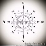 Висококачествена рисунка с роза на вятъра - подходяща за скица за готина татуировка