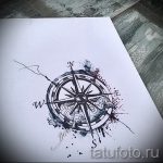 Красива рисунка с роза на вятъра - подходяща за скица за висококачествена татуировка