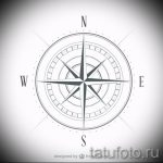 Уникална рисунка с роза на вятъра - подходяща за скица за висококачествена татуировка