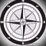 Готина рисунка с роза на вятъра - подходяща за скица за добра татуировка