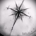 Интересна рисунка с роза на вятъра - подходяща за скица под готина татуировка