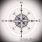 Уникална рисунка с роза на вятъра - подходяща за скица за пробна татуировка