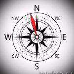 Готина рисунка с роза на вятъра - подходяща за скица за готина татуировка