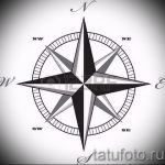 Висококачествена рисунка с роза на вятъра - подходяща за скица за готина татуировка