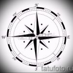 Готина рисунка с роза на вятъра - подходяща за скица за готина татуировка