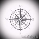 Интересна рисунка с роза на вятъра - подходяща за скица за готина татуировка