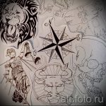 Готина рисунка с роза на вятъра - подходяща за скица за добра татуировка