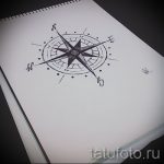 Уникална рисунка с роза на вятъра - подходяща за скица за готина татуировка