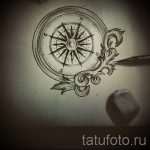 Интересна рисунка с роза на вятъра - подходяща за скица под готина татуировка