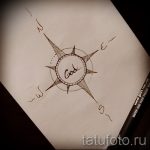 Готина рисунка с роза на вятъра - подходяща за скица за добра татуировка