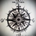 Красива рисунка с роза на вятъра - подходяща за скица за добра татуировка