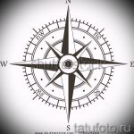 Готина рисунка с роза на вятъра - подходяща за скица за висококачествена татуировка