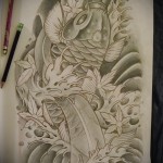 ponty vízben - TETOVÁLÓHÁZ VÁZLATA