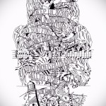 feliratok - sziklák és világítótorony - TATTOO SLEEVES SKETCH