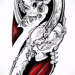 koponya és szemek - TATTOO SLEEVE SKETCH