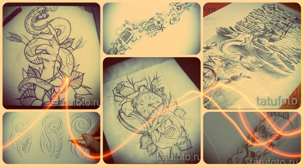 TATTOO SLEEVE SKETCH - PÉLDÁK A TETOVÁZÁSI RAJZOKRA