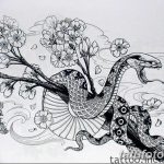 fotó Vázlatok Sakura tetoválásról 2018.01.27. №167 - Sakura tetoválás vázlatai -