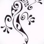 Stílusos vázlat egy szalamandra tetováláshoz - egy kép egy ötlethez egy exkluzív szalamandra tetováláshoz