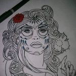 fotó Vázlat a Santa Muerto tetoválásról 2018. 06. 03. №199 - Santa Muerto vázlata -