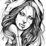 fotó Vázlat Santa Muerto tetoválásról, 2018. 06. 03. №196 - Santa Muerto vázlata -