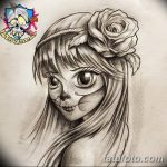 fotó Vázlat Santa Muerto tetoválásról, 2018. 06. 03. №193 - Santa Muerto vázlata -