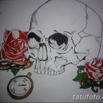 fotó Vázlat Santa Muerto tetoválásról, 2018. 06. 03. №192 - Santa Muerto vázlata -