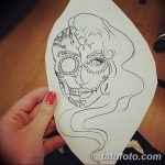 fotó Vázlat a Santa Muerto tetoválásról 2018. 06. 03. №191 - Santa Muerto vázlata -