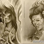 fotó Vázlat a Santa Muerto tetoválásról 2018.06.03. №181 - Santa Muerto vázlata -