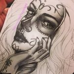 fotó Vázlat a Santa Muerto tetoválásról 2018. 06. 03. № 179 - Santa Muerto vázlata -