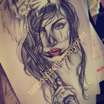 fotó Vázlat a Santa Muerto tetoválásról, 2018. 06. 03. №178 - Santa Muerto vázlata -