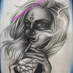 fotó Vázlat Santa Muerto tetoválásról, 2018. 06. 03. №177 - Santa Muerto vázlata -