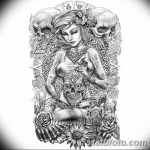 fotó Vázlat a Santa Muerto tetoválásról, 2018. 06. 03. №165 - Santa Muerto vázlata -