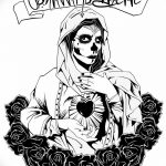 fotó Vázlat Santa Muerto tetoválásról, 2018. 06. 03. №162 - Santa Muerto vázlata -