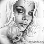 fotó Vázlat a Santa Muerto tetoválásról, 2018. 06. 03. № 003 - Santa Muerto vázlata -