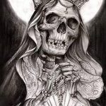 fotó Vázlat a Santa Muerto tetoválásról, 2018. 06. 03. №017 - Santa Muerto vázlata -