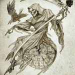 fotó Vázlat a Santa Muerto tetoválásról 2018. 06. 03. №019 - Santa Muerto vázlata -