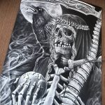 fotó Vázlat a Santa Muerto tetoválásról 2018. 06. 03. №020 - Santa Muerto vázlata -
