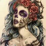 fotó Vázlat a Santa Muerto tetoválásról, 2018. 06. 03. №023 - Santa Muerto vázlata -