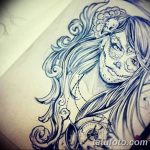 fotó Vázlat Santa Muerto tetoválásról, 2018. 06. 03. №027 - Santa Muerto vázlata -