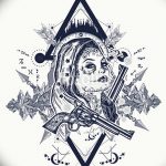 fotó Vázlat a Santa Muerto tetoválásról 2018. 06. 03. №028 - Santa Muerto vázlata -