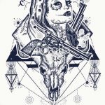 fotó Vázlat a Santa Muerto tetoválásról 2018. 06. 03. №029 - Santa Muerto vázlata -