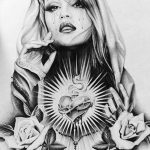 fotó Vázlat a Santa Muerto tetoválásról 2018. 06. 03. №033 - Santa Muerto vázlata -