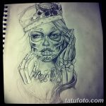 fotó Vázlat a Santa Muerto tetoválásról, 2018. 06. 03. №034 - Santa Muerto vázlata -